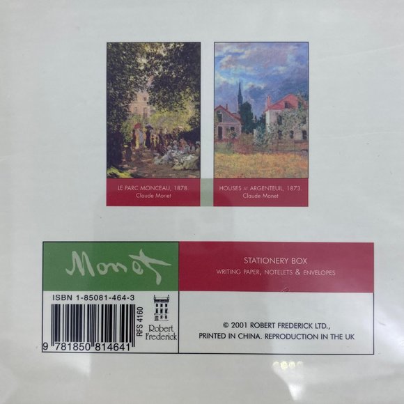 Robert Frederick Monet Houses at Argenteuil and Le Parc Monceau Stationery Box - Picture 8 of 9